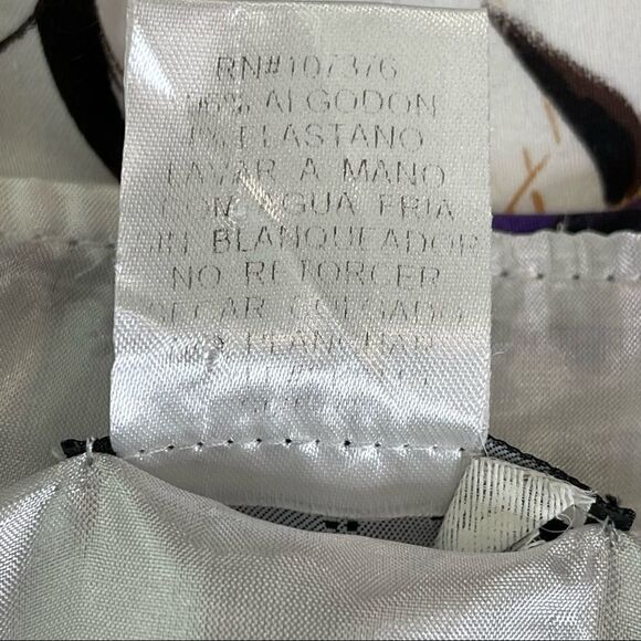 Available White Purple Floral Print A Line Skirt Size Large - Picture 8 of 11